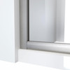 DreamLine Levantine 44-48" W x 72" H Semi-Frameless Sliding Shower Door, Clear Glass, Brushed Nickel