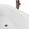 DreamLine Encore 65-3/4" Freestanding Acrylic Bathtub BT16X3466C06 White Oval