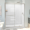 DreamLine Infinity-Z 34x60x78.75 Brushed Nickel Sliding Shower Door Kit with Base and Wall Panels
