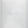 DreamLine Infinity-Z 34x60x78.75 Chrome Sliding Shower Door Kit with Base and White Wall Panels