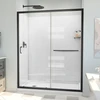 DreamLine Infinity-Z 34x60x78.75 Sliding Shower Door Kit with Base & Wall Panels, Satin Black