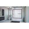 DreamLine Infinity-Z Semi-Frameless Sliding Tub Door 56-60in W x 58in H Clear Glass Oil Rubbed Bronze