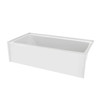 DreamLine Prism 60 x 30 Alcove Bathtub, Right-Hand Drain, White AcrylX