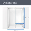 DreamLine Seneca SD64607610VXX09 56-60" W x 76" H Frameless Sliding Shower Door Matte Black