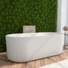 DreamLine Charisma 67" Freestanding Acrylic Bathtub, White, Oil Rubbed Bronze Drain