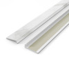 DreamLine Epiphany Edge Trim 94 in. Marble Light Grey Stone Composite 2-pc Kit