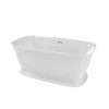 DreamLine Ascend 67" Freestanding Acrylic Bathtub BTADX3267C31 White Polished Brass