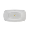 DreamLine Ascend 67" Freestanding Acrylic Bathtub BTADX3267C31 White Polished Brass