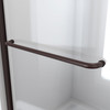 DreamLine Levantine 50-54 in. W x 72 in. H Semi-Frameless Sliding Shower Door, Clear Glass, Matte Black