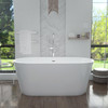 DreamLine Enigma 53" Freestanding Acrylic Bathtub, White, Chrome Drain