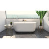 DreamLine Alliance Pro 59" Freestanding White Acrylic Soaking Bathtub BTALX3259C00