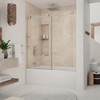 DreamLine Continuum 55-59" W x 62" H Sliding Tub Door, Brushed Stainless Steel, Tempered Glass