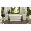 DreamLine BTADX3259C00 Ascend 59" Freestanding Acrylic Soaking Bathtub, White
