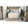 DreamLine Encore 65 3/4" Freestanding Acrylic Bathtub, White, Brushed Brass Drain