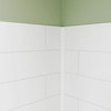 DreamLine DreamStone 34" D x 54" W Shower Base and Wall Kit, White Modern Subway Pattern