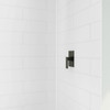 DreamLine DreamStone 34" D x 54" W Shower Base and Wall Kit, White Modern Subway Pattern