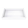 DreamLine DreamStone 34" D x 54" W Shower Base and Wall Kit, White Modern Subway Pattern