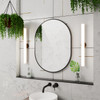 DreamLine Prospero 32" H x 24" W Oval Hanging Mirror, Matte Black
