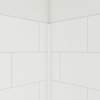 DreamLine DreamStone 42x42 White Subway Pattern Shower Base and Wall Kit