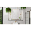 DreamLine Prospero 24" W x 36" H Rectangular Hanging Mirror, Brushed Brass