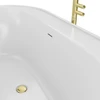 DreamLine Essence 65 3/8" L x 36 1/4" W Freestanding Acrylic Bathtub with Polished Brass Drain