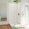 DreamLine DreamStone 36×36 in. White Modern Subway Pattern Shower Base and Wall Kit