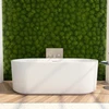 DreamLine Charisma 67" Freestanding Acrylic Bathtub, White w/ Matte Black Drain