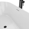 DreamLine Charisma 67" Freestanding Acrylic Bathtub, White w/ Matte Black Drain
