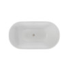 DreamLine Alliance Pro 59" Freestanding Acrylic Soaking Bathtub, White, Polished Nickel Drain