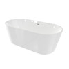 DreamLine Enigma 67" Freestanding Acrylic Bathtub, White with Oil Rubbed Bronze Drain