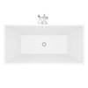 DreamLine Allure 59" Freestanding Acrylic Bathtub, White, Chrome Drain