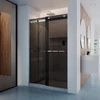 DreamLine Dexterity 44-48" W x 76" H Frameless Bypass Shower Door, Chrome & Smoke Gray Glass