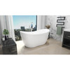 DreamLine Nile 54" Freestanding Acrylic Bathtub, White, Chrome Drain – BTNL2854XC01