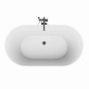 DreamLine Encore 65 3/4" Freestanding Acrylic Bathtub BT16X3466C09 White