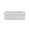 DreamLine Crest 59" Freestanding Acrylic Soaking Bathtub, White with Brushed Brass Drain
