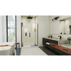 DreamLine Ascend 54-55 in. W x 72 in. H Frameless Pivot Shower Door, Satin Black