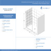 DreamLine Ascend Frameless Pivot Shower Door 54.5-55.5 in. W x 72 in. H Satin Black