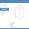 DreamLine Flex 32" Pivot Shower Enclosure with Base and White Wall Kit, Chrome