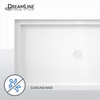 DreamLine SlimLine 32 x 60 Single Threshold Shower Base, White, Center Drain (DLT-1132600)