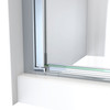 DreamLine Aqua-Q Fold 32x32x76.75 in. Frameless Bi-Fold Shower Door Chrome with Biscuit Acrylic Kit