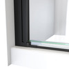 DreamLine Aqua-Q Fold 36x36x76.75 Frameless Bi-Fold Shower Door Satin Black Biscuit Acrylic