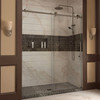 DreamLine Enigma-X 56-60in Frameless Sliding Shower Door, Brushed Stainless Steel, 76in H