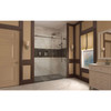 DreamLine Enigma-X 56-60in Frameless Sliding Shower Door, Brushed Stainless Steel, 76in H