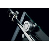 DreamLine Enigma-X 56-60in Frameless Sliding Shower Door, Brushed Stainless Steel, 76in H