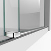 DreamLine Enigma-X 56-60in Frameless Sliding Shower Door, Brushed Stainless Steel, 76in H