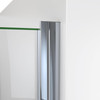 DreamLine Alliance Swing Shower Door 30W x 72.625H Semi-Frameless Matte Black Clear Glass