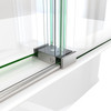 DreamLine Enigma-X 68-72 in. W x 76 in. H Clear Sliding Shower Door Brushed Stainless Steel