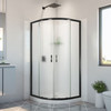 DreamLine Prime 36x36x78.75in Shower Enclosure Kit Satin Black Frosted Glass