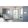 DreamLine Prime 33x33x78.75 Shower Enclosure Kit with Base, Satin Black and Clear Glass