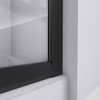 DreamLine Prime 33" x 33" x 78.75" H Shower Enclosure Kit with Base and Frosted Glass Door, Satin Black